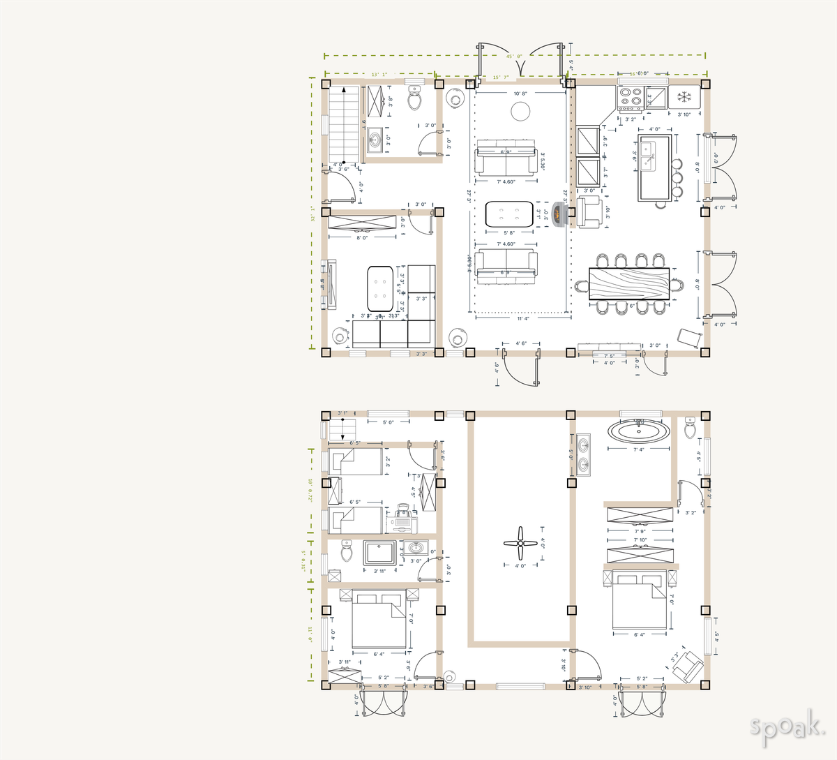Three Bedroom House Floor Plan designed by Emma Harding
