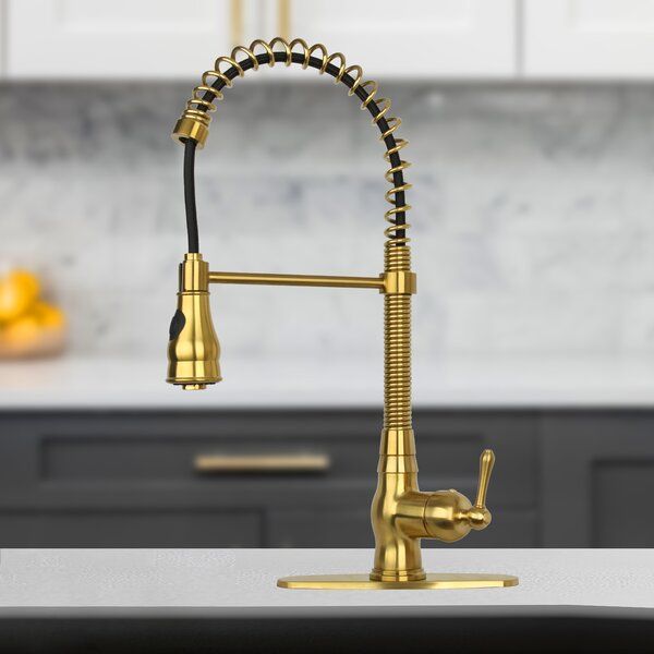 Solid Brass Pull Down Single Handle Kitchen Faucet added by Holly Larzelier