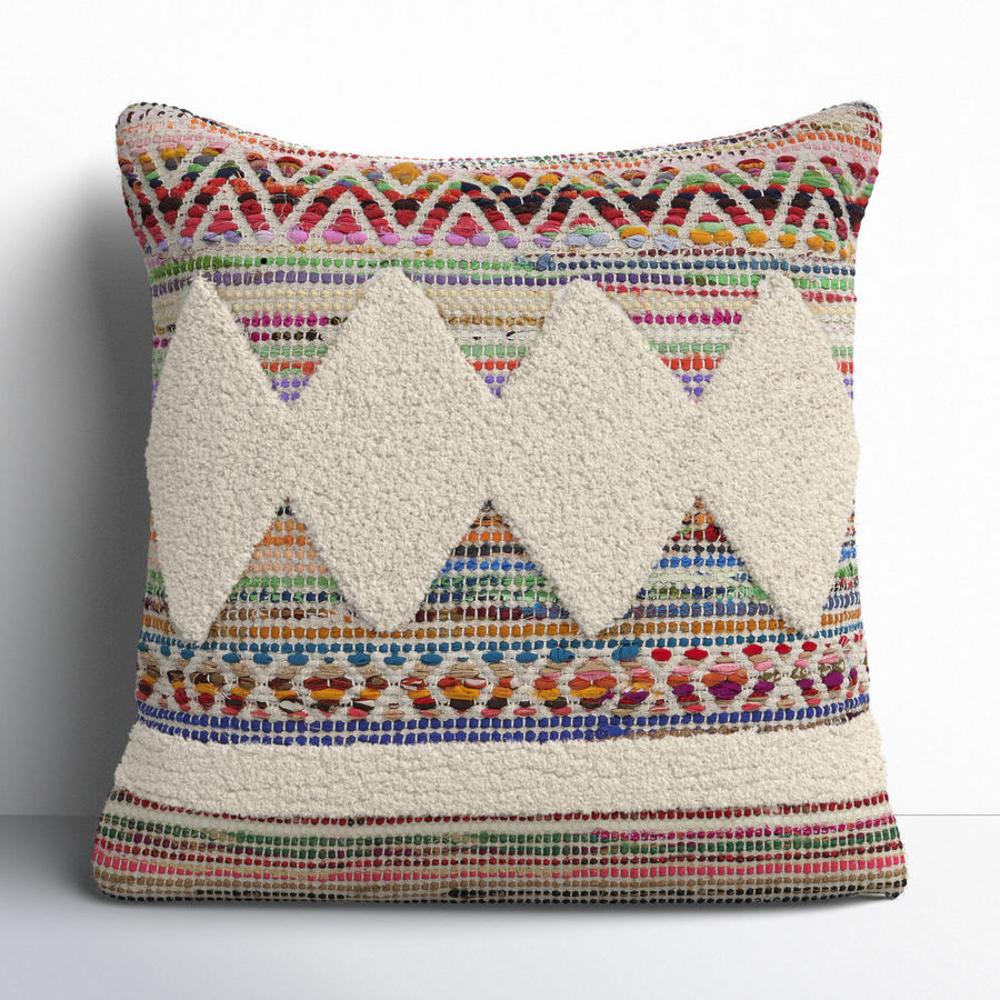 Rajani Home Pillow Appliqued Cotton Reversible Throw Pillow & Reviews | Wayfair added by sallie tyler