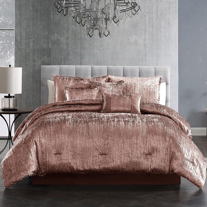 Riverbrook Home Turin Comforter Set, King, Blush, 7 Piece Set added by Gayla Burks