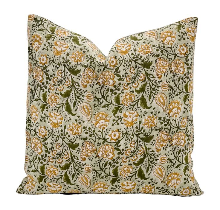 Niagara in Green Pillow Cover | Green pillow covers, Floral throw pillow covers, Green pillows added by Mae Miller