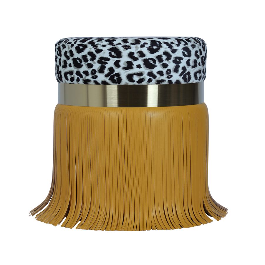 Ajani Upholstered Ottoman In Lemon - TOV Furniture added by Lauren Houston