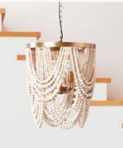 Whitewashed Wood Draped Bead 4 Light Chandelier added by Paisley Zeledon Dabao