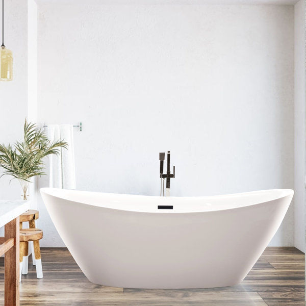 71" x 33" Freestanding Soaking Acrylic Bathtub added by Caroline Lewis