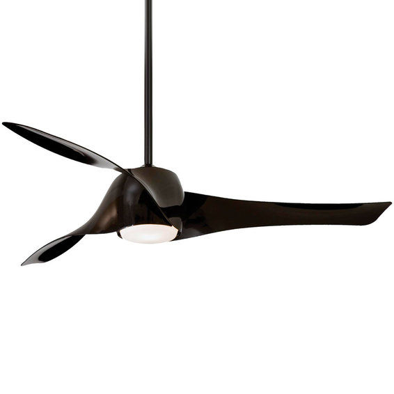 58" Contemporary Twisted Blade LED Ceiling Fan added by Elevated by Elise LLC