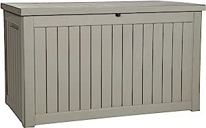 YITAHOME XXL 230 Gallon Large Outdoor Storage Deck Box for Patio Furniture, Outdoor Cushions, Garden Tools and Sports/Pools Equipment, Weather Resistant Resin, Lockable (Taupe) added by Amber Verduzco