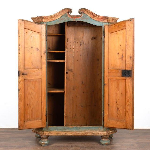Original Blue Painted Pine Armoire, Dated 1835 added by Bridget Nelson