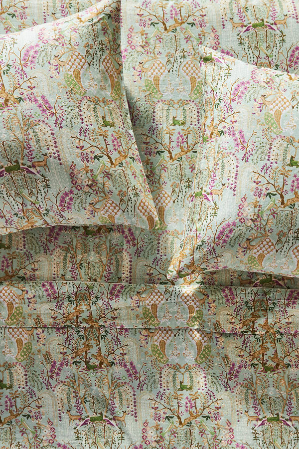 Organic Sateen Printed Sheet Set Foraged added by Bethesda Home Stylist