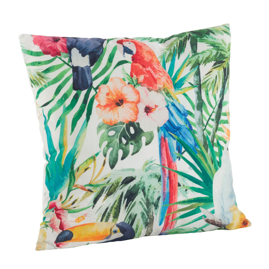 Saro Tahiti Tropical Parrot Floral Print Indoor/Outdoor Throw Pillow & Reviews | Wayfair added by Jennalee Rogers