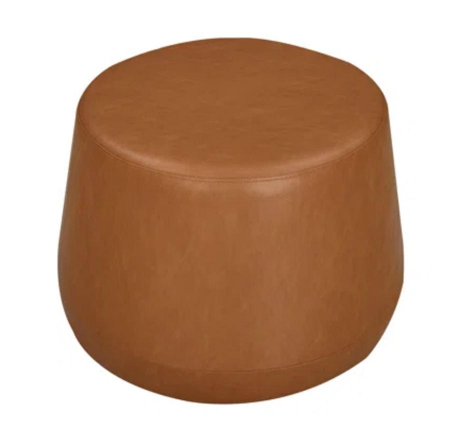 Grasmere 24" Wide Vegan Leather Ottoman added by Elevated by Elise LLC