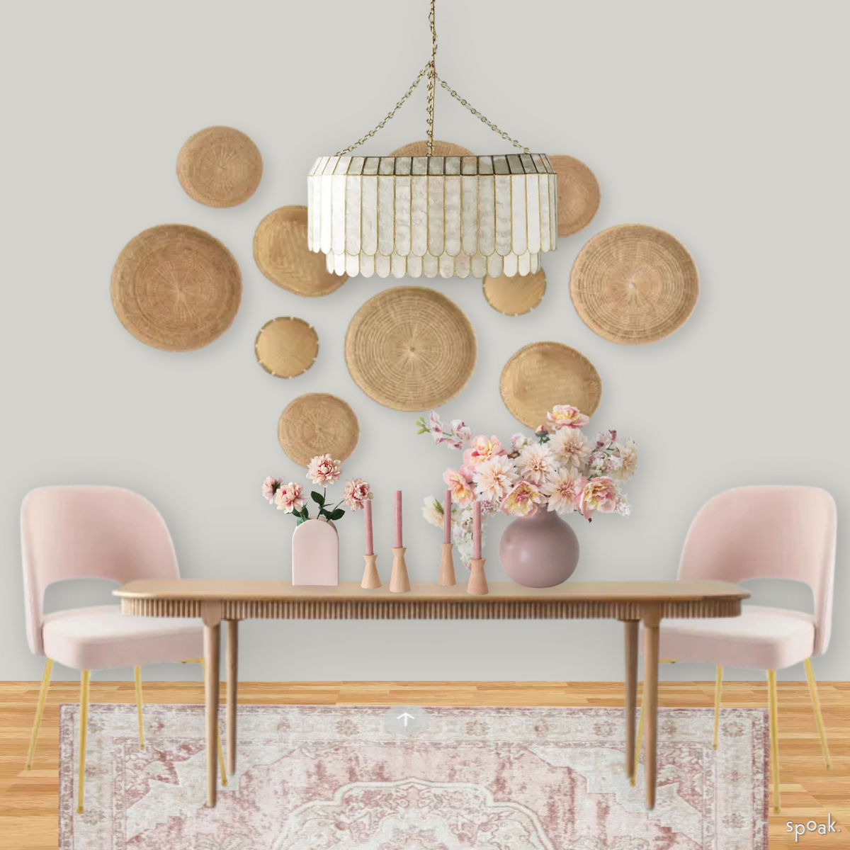 Shabby Chic Dining Room Inspiration designed by Emily Cheslock