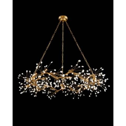 John Richard Waving 53 1/2"W Gold Leaf 12-Light Chandelier - #87W62 | Lamps Plus added by Sandy Schargel Interiors