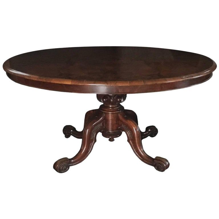 London T.H. Filmer and Sons Mid-19th Century Oval Walnut Tip Top Table added by Kelsey Denczek-Kalczynski
