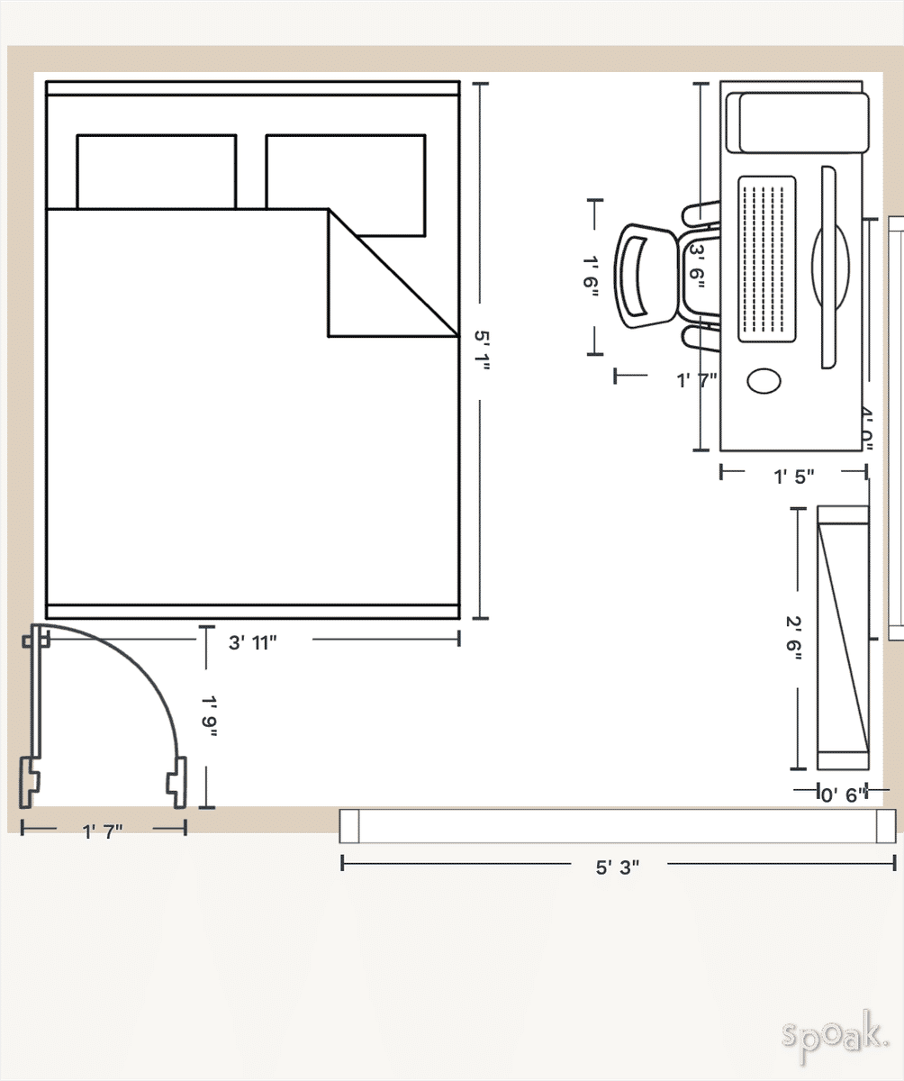 Bedroom Plan designed by Samantha Elizabeth