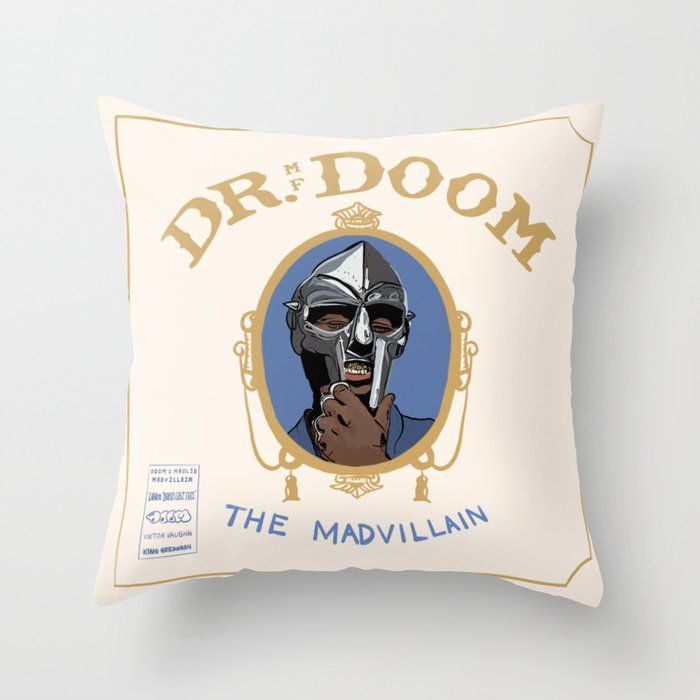DOOM The Metal Face MadVillain - 787. Throw Pillow by Gingerblah  Justin Cownden added by Zanneta Peart Bennett