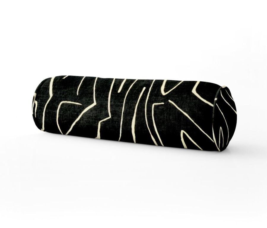 Kelly Wearstler GRAFFITO ONYX Pillow Black Round Bolster Extra - Etsy added by Dyneesha Bradley