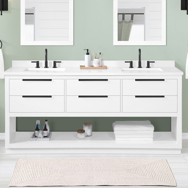 Origin 21 Beecham 72-in White Undermount Double Sink Bathroom Vanity with Top - $1080 added by Anwen Thomas