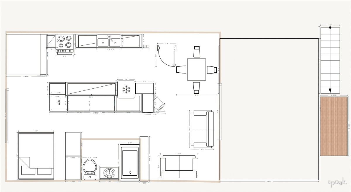 Apartment Plan designed by Alison Vanderhoof