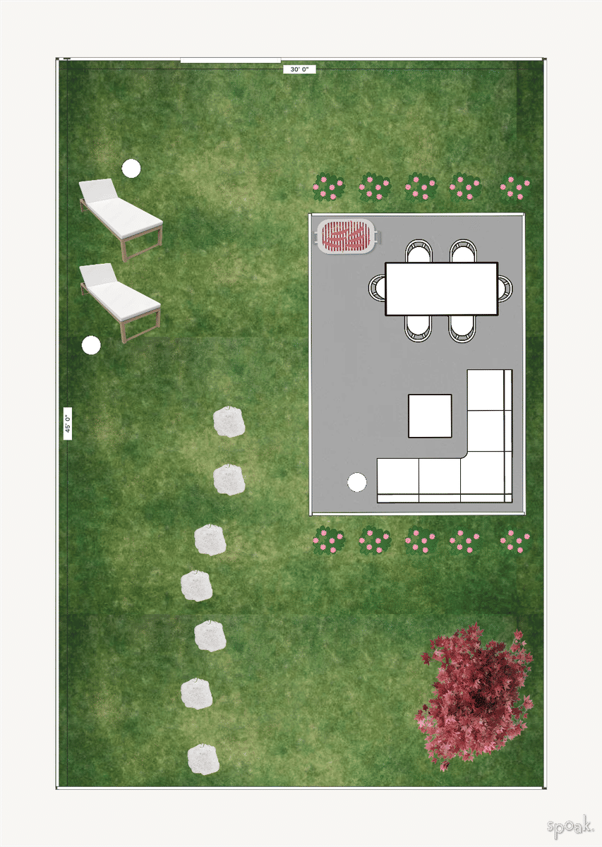 Outdoor Floor Plan designed by Daniela Araya