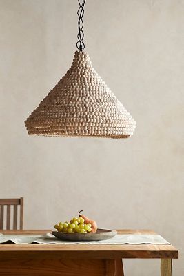 Wood Beaded Chandelier, Conical added by ​Anna Passkiewicz