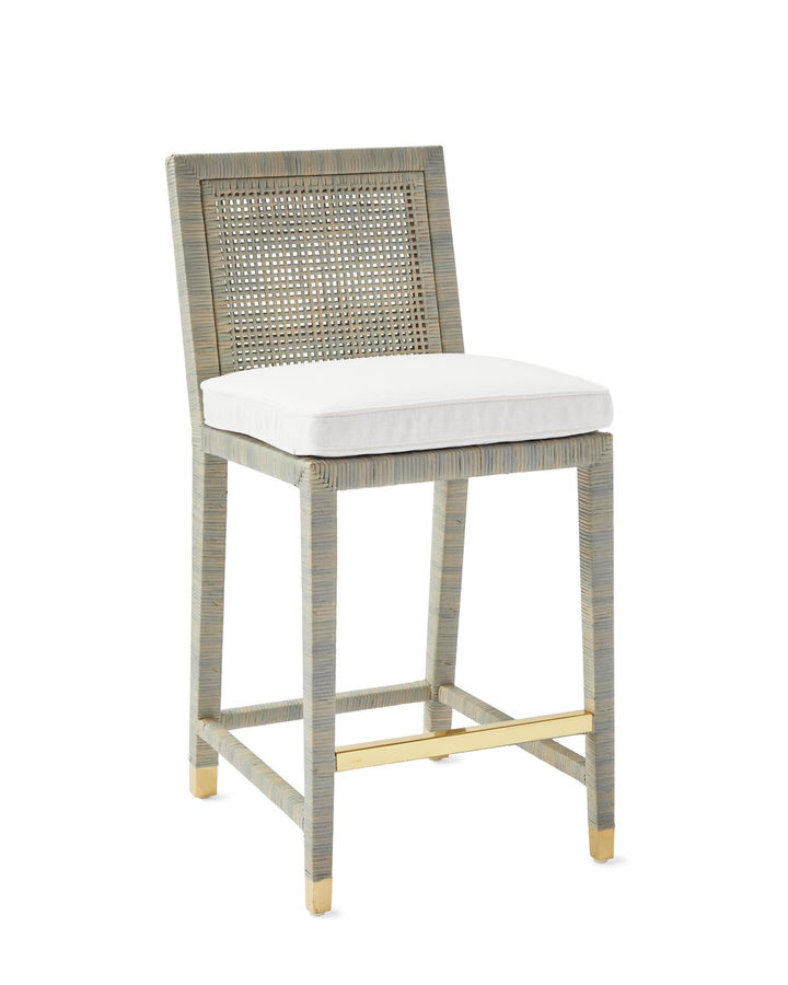 Balboa Rattan Counter Stool - Mist added by eyeswoon interior therapy