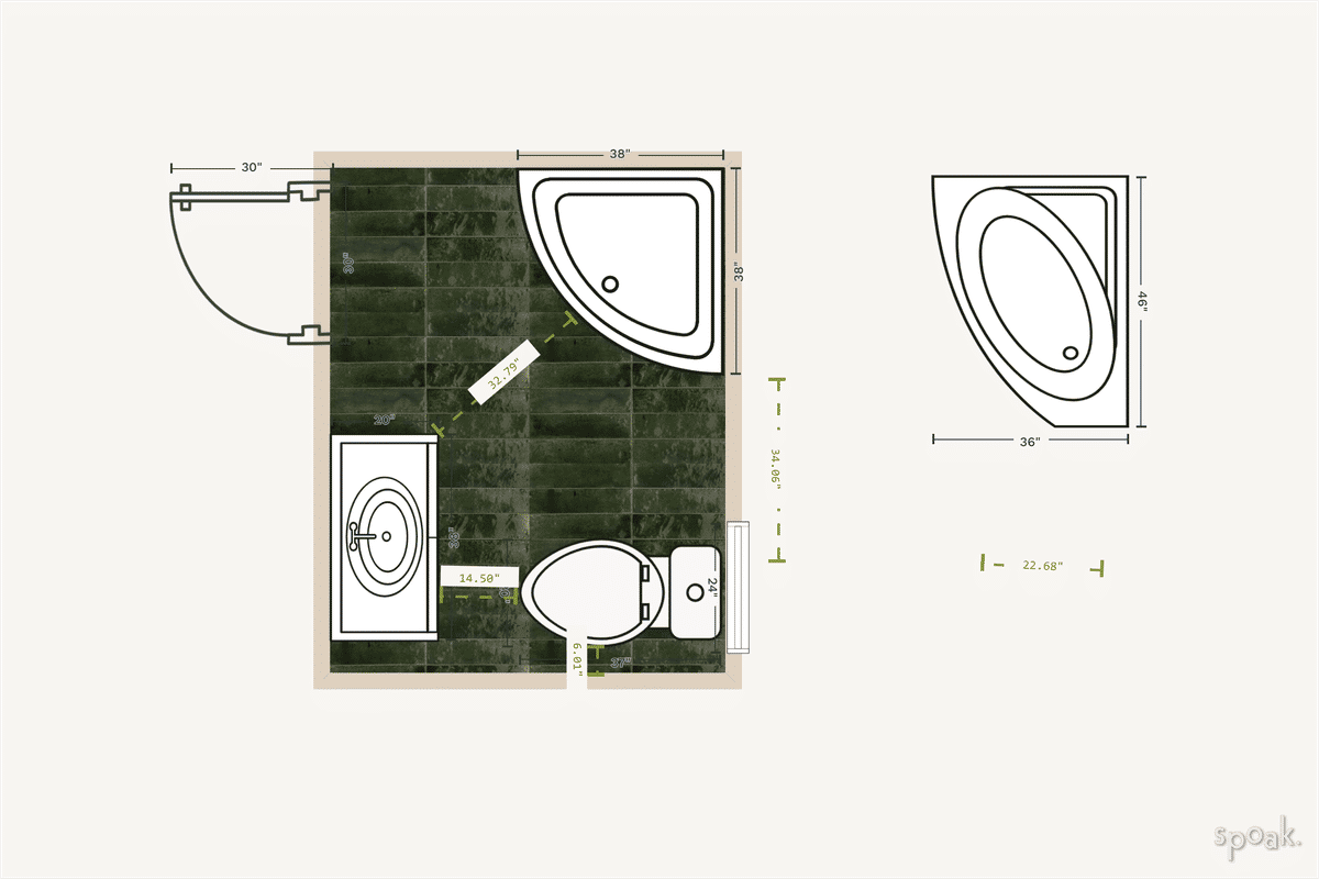 Bathroom Floor Plan designed by Angey Rideout