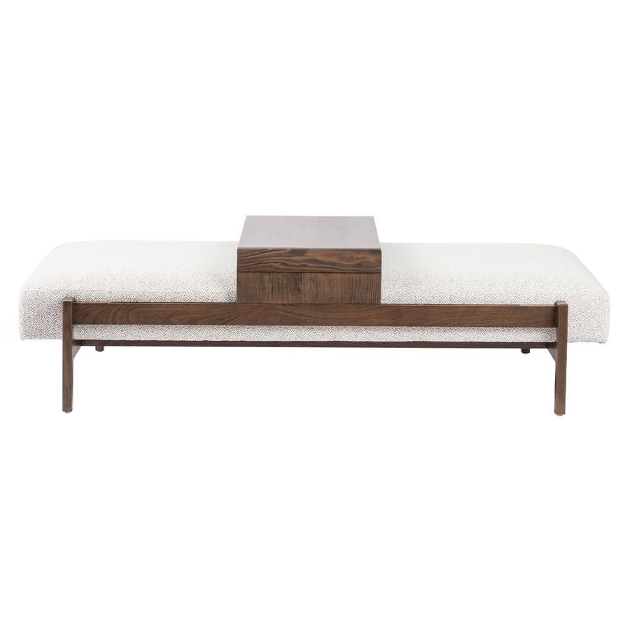 Odi Mid Century Grey Performance Brown Wood Rectangular Bench Ottoman added by Shauna Twohig