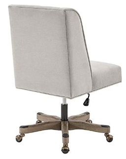 Riverbay Furniture Upholstered Swivel Office Chair in Natural Linen added by Madison Subry