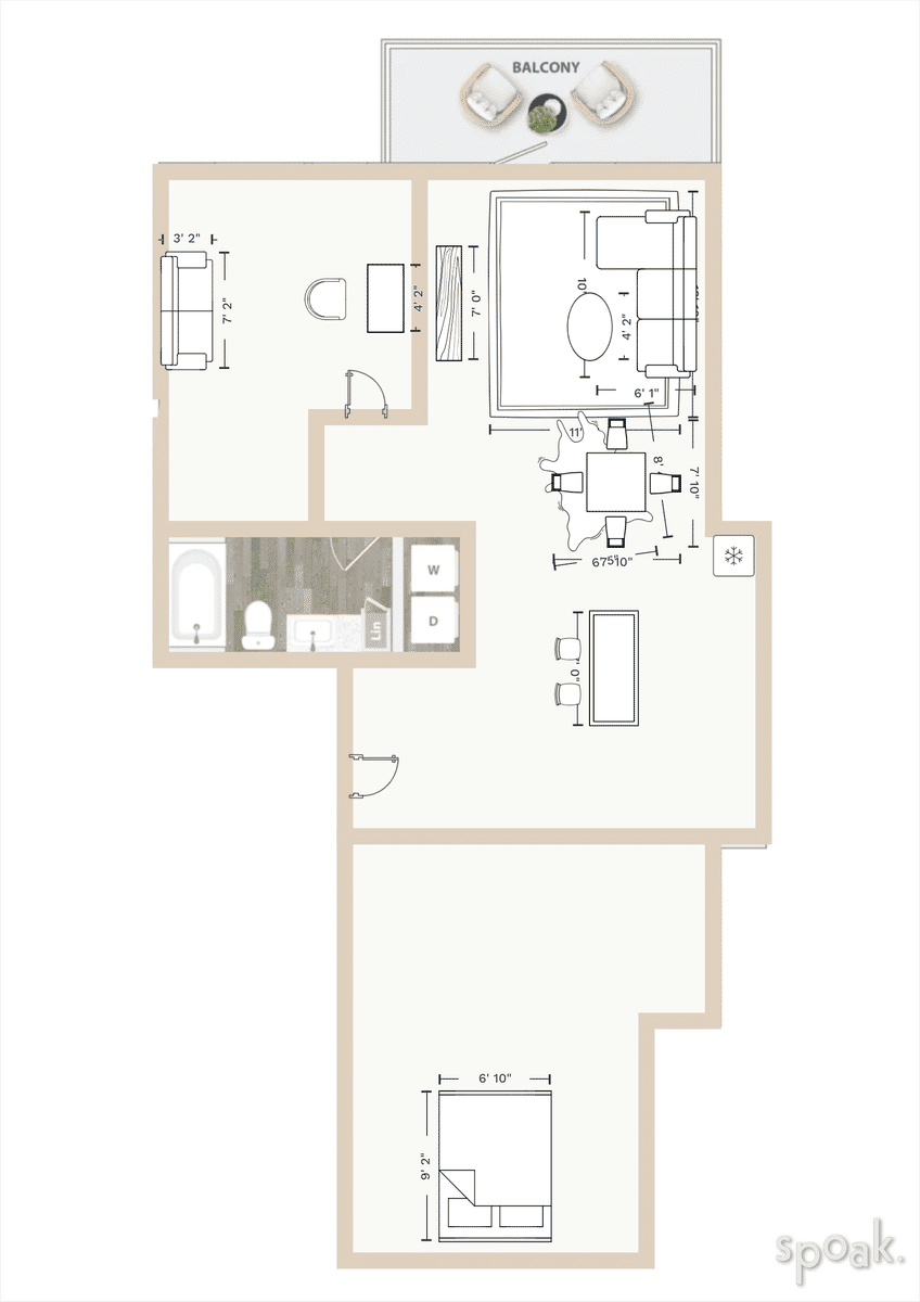 Apartment Plan designed by Katie Seaton