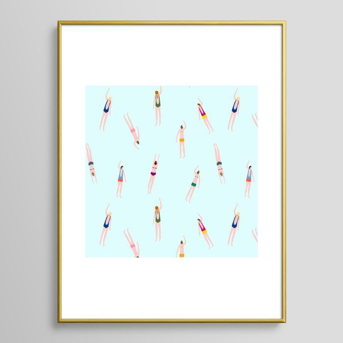 Swimmers in the pool Framed Art Print by bigmomentsdesign added by Stephanie Northrop