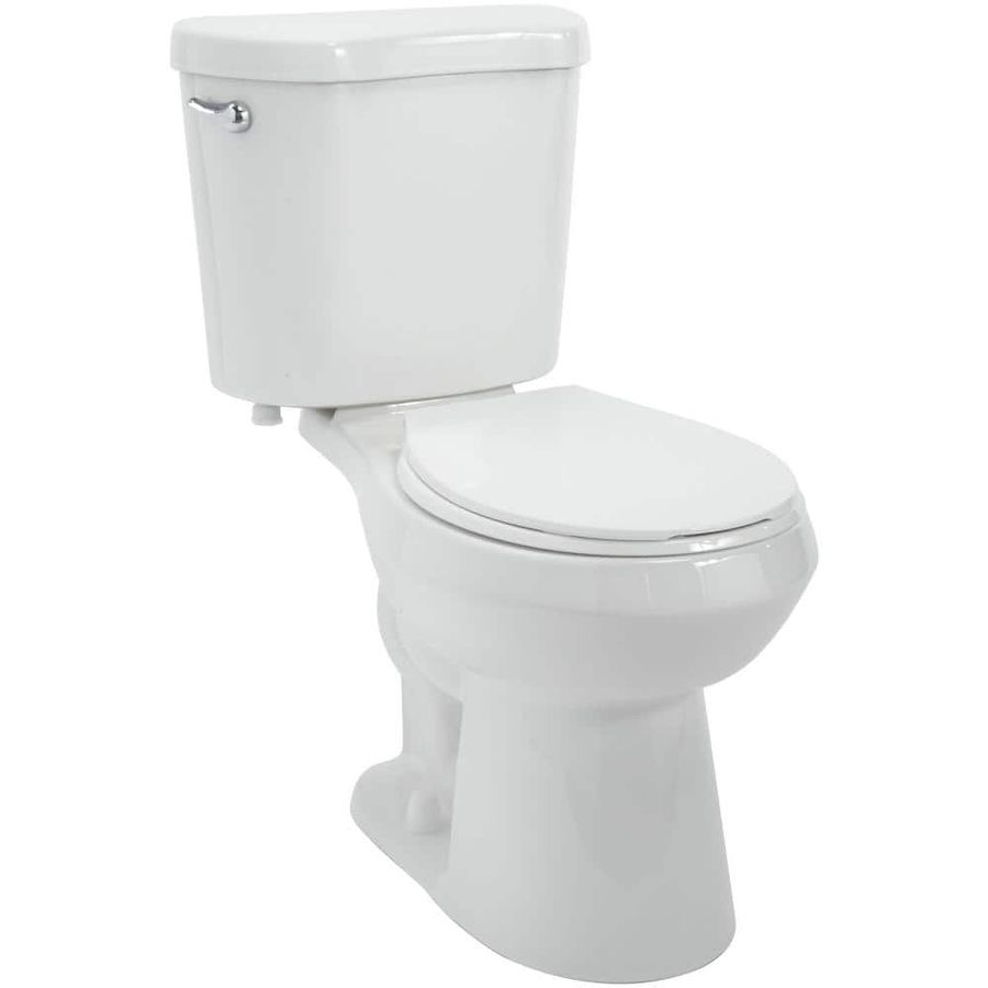 Glacier Bay 2-piece 1.28 GPF High Efficiency Single Flush Round Toilet in White, Seat Included N2428RB/N2428T - The Home Depot added by Sandy Auren