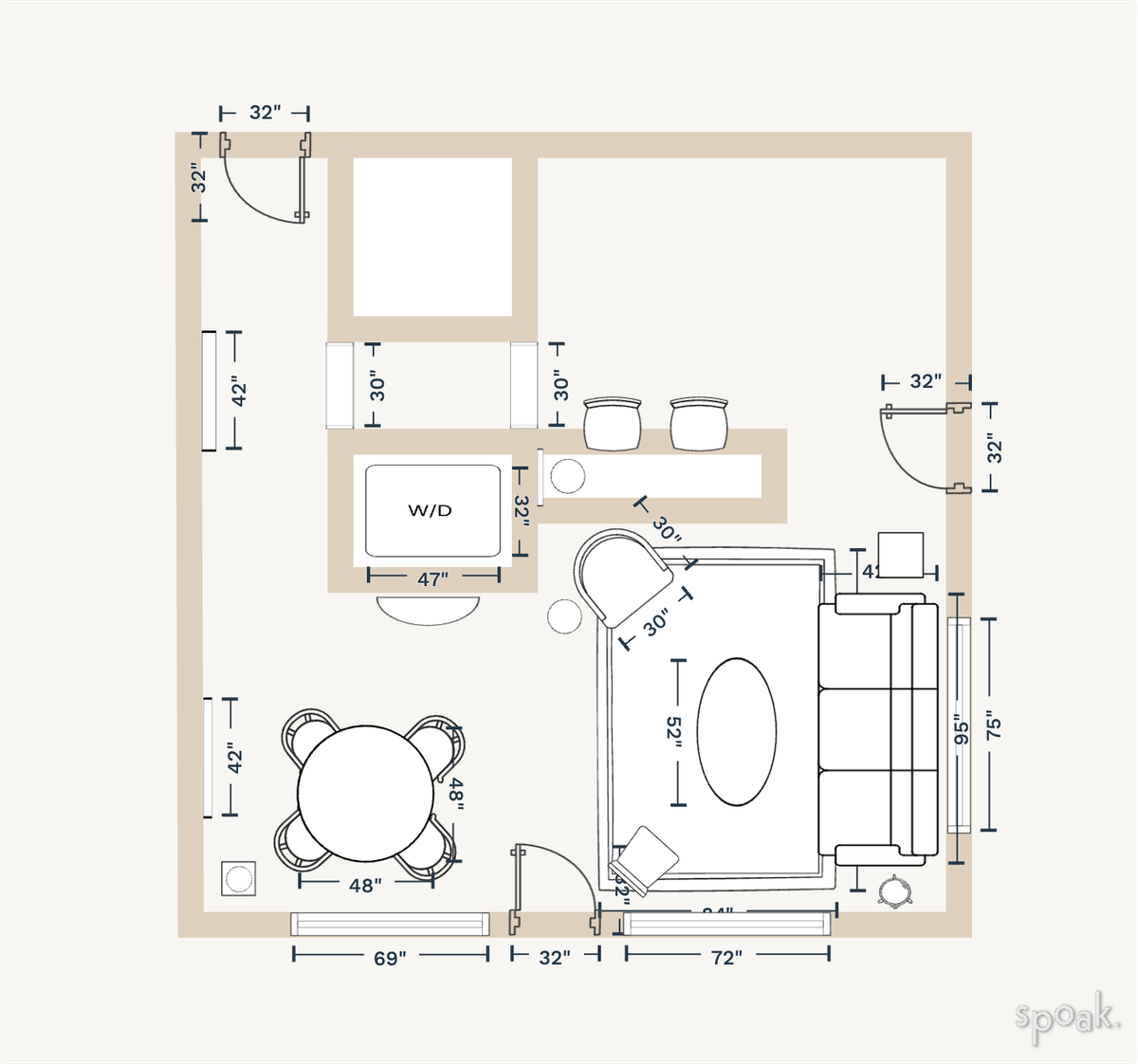 Dining Room Layout designed by Chelsy Christina