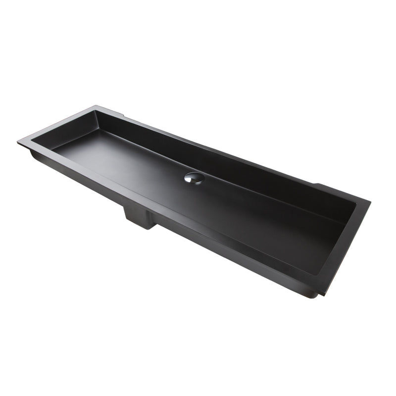 Lacava Kubista 47 1/2" Under-Counter Bathroom Sink Made Of Solid Surface with an Overflow. added by Danielle Lambert
