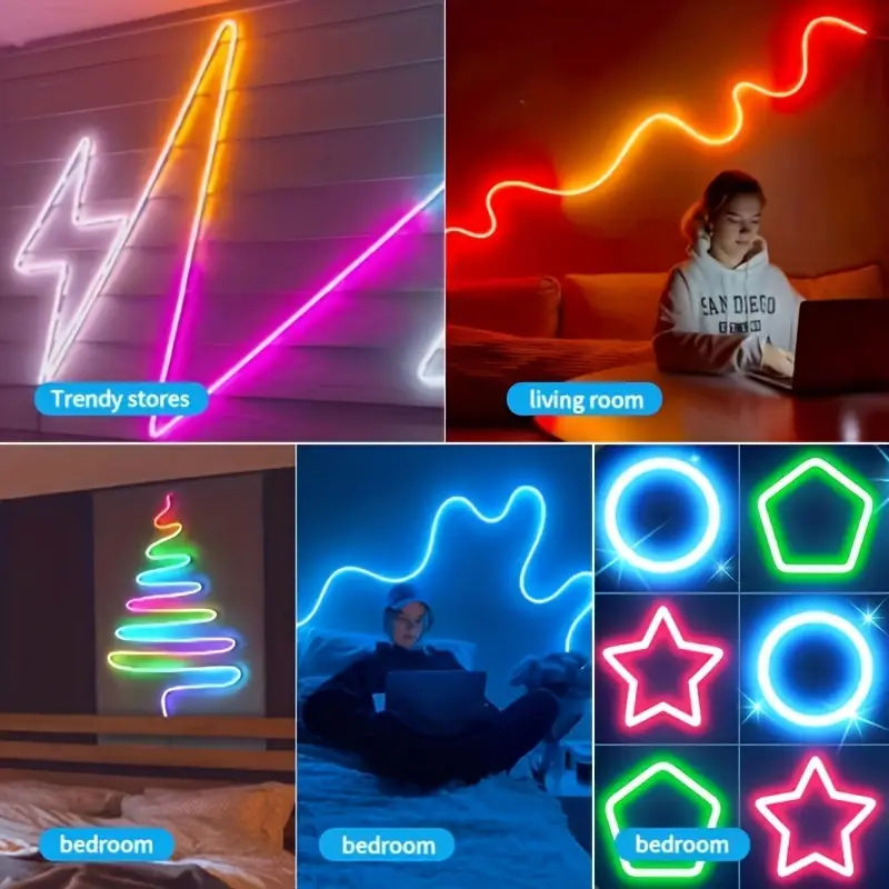 Rgb ic Neon Led Light Music Ip67 Flexible Neon Led Light - Temu added by Sarah Jackson