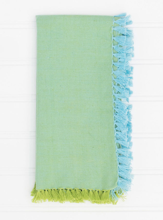 Chambray Napkin Set of 4 - Aqua/Green | Kitchen & Table Linens, Napkins :Beautiful Designs by April Cornell added by Steph Dias
