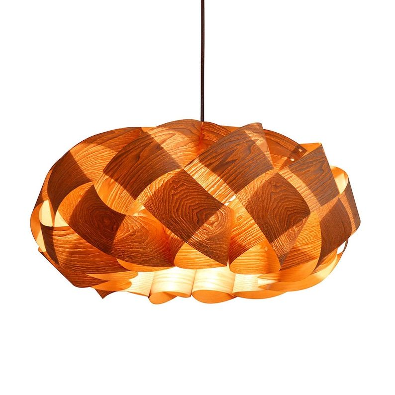 Pendant Light-Wood Pendant Light-Chandelier-Light Fixture-Ceiling Light-Lighting-Light fixture-Wood Light-Hanging Lamp-Braids Pendant Light added by Zach Bencal