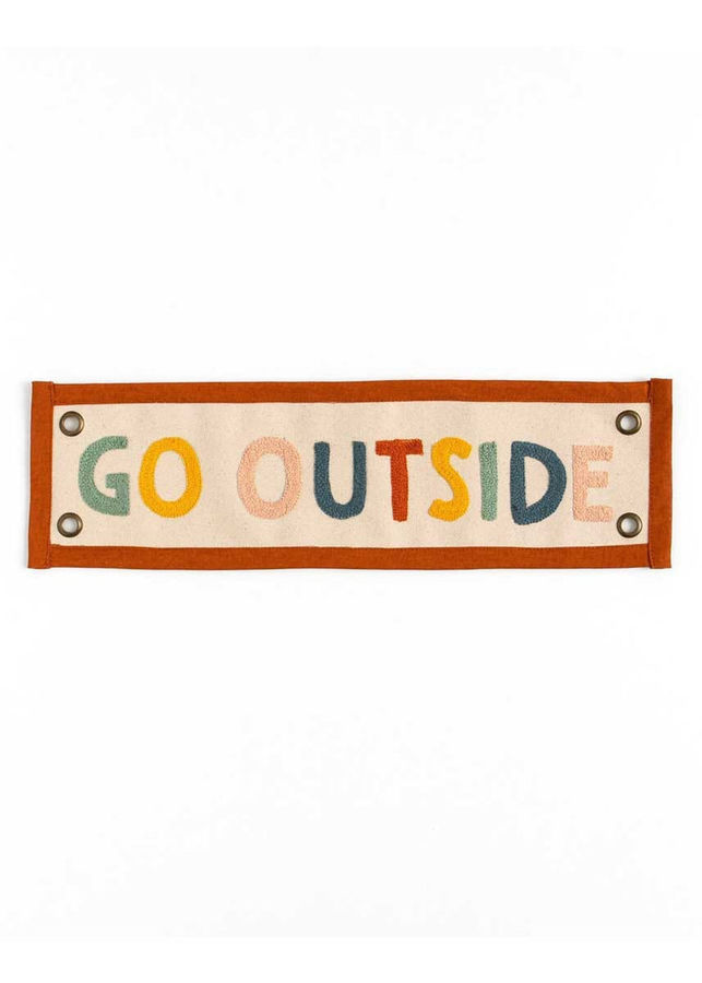 Go Outside Embroidered Banner - Rainbow added by Sarah Curry