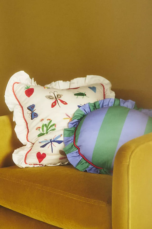 Pernille Rosenkilde Striped Pillow - Blue/Green Round added by Kate Lynn Nemett