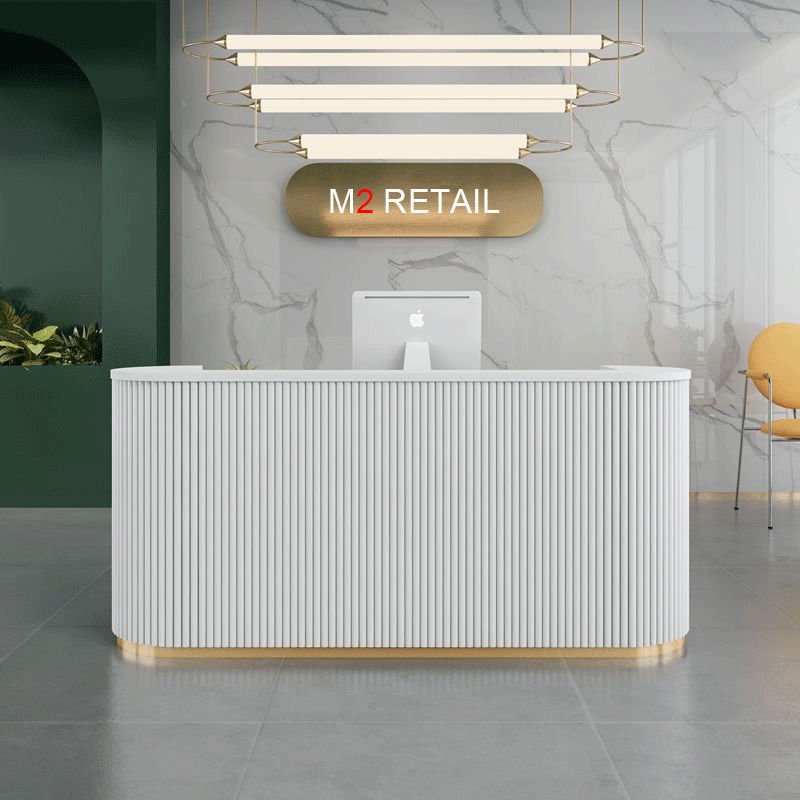 UPGRADED Morandi Reeded Reception Desk added by HELEN SALGADO