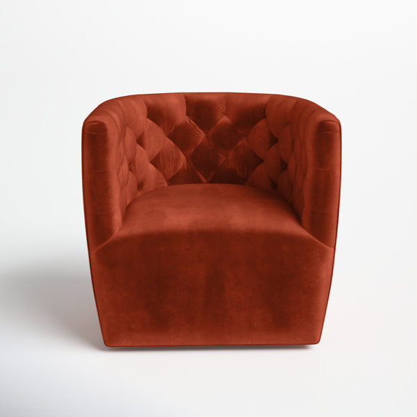 Bari Upholstered Swivel Barrel Chair added by Stephanie M Rivera Ortiz