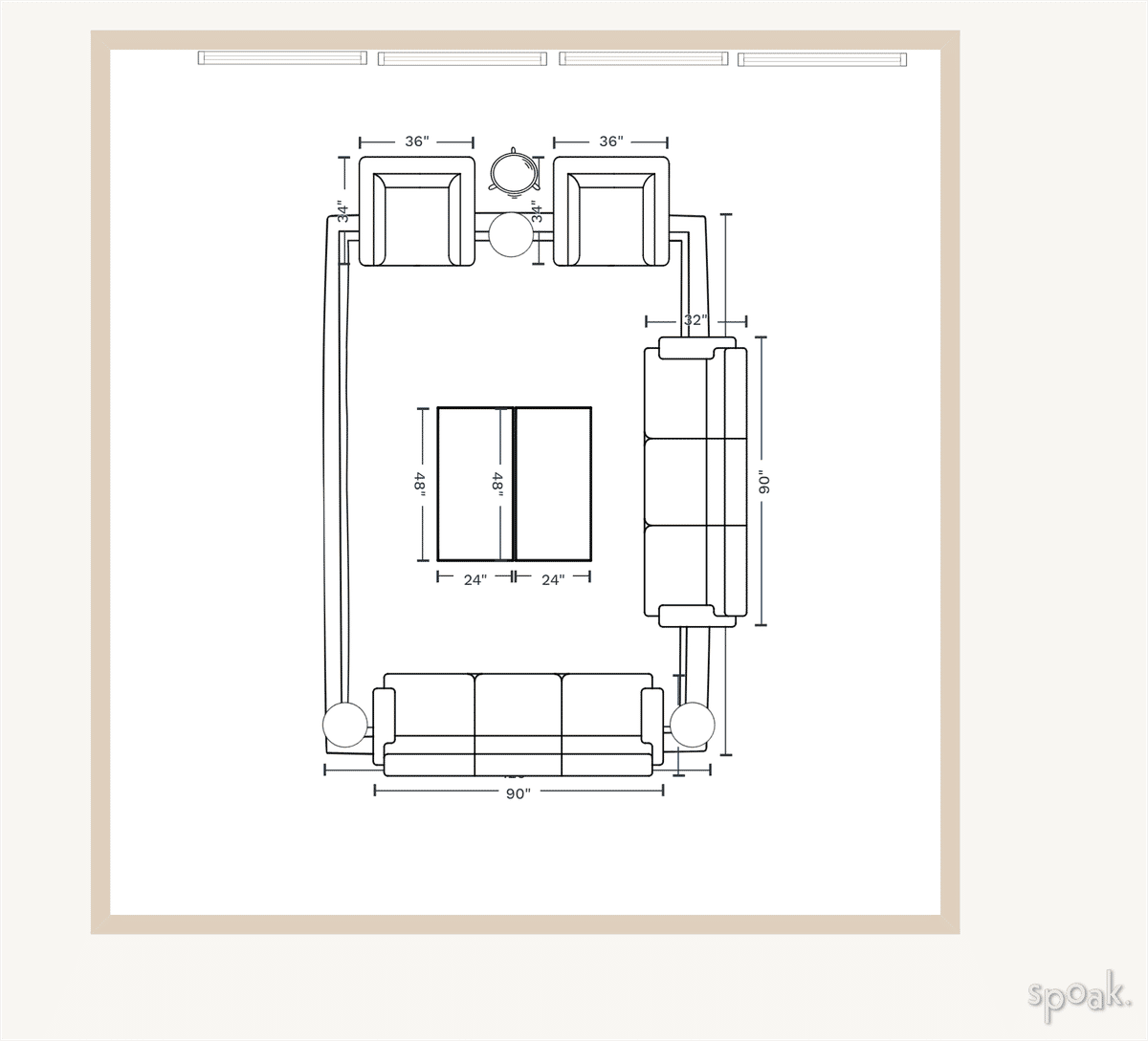 Family Room Plan designed by Whitney Crutcher