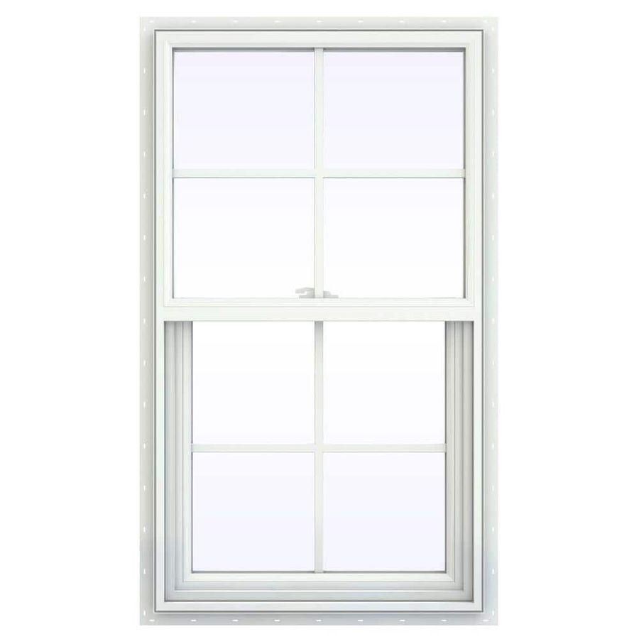 White Vinyl Single Hung Window with Colonial Grids/Grilles THDJW143800649 added by Spoak Member