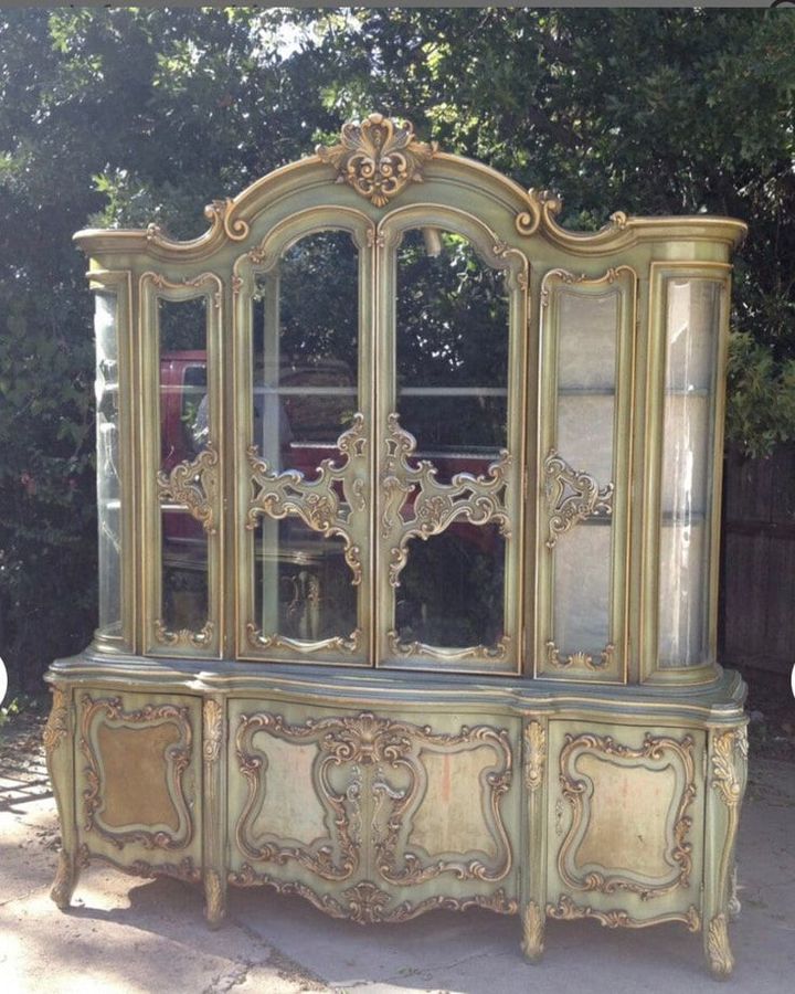 Hoke Dining Set Complete Rococo French Hollywood Regency Baroque Vintage Glam China Hutch Buffet Table Chairs Ornate ON SALE - Etsy | Traditional bedroom furniture, Vintage dining set, Hollywood regency interior design added by Hannah Hartman