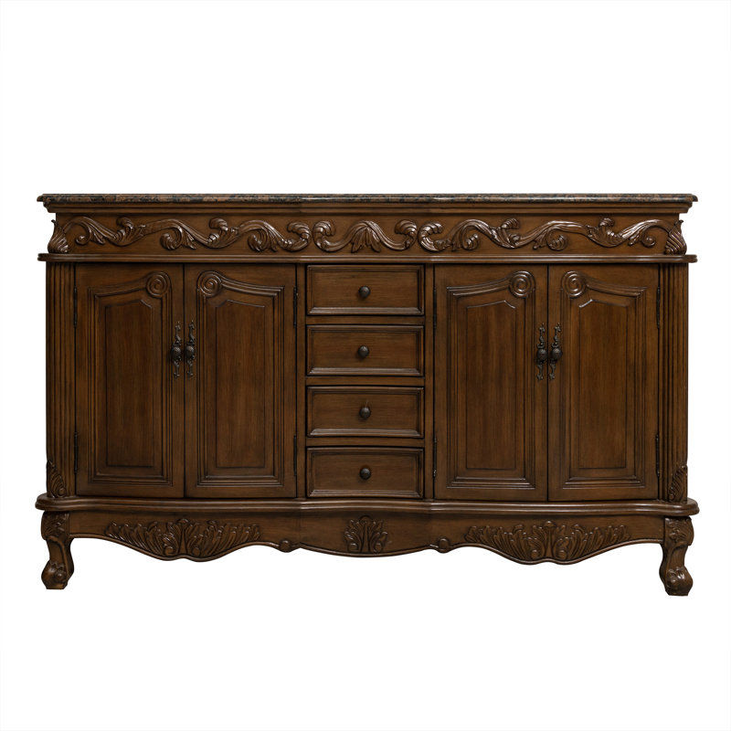 Ruvalcaba 60'' Double Bathroom Vanity with Granite Top added by Angelique Dimond