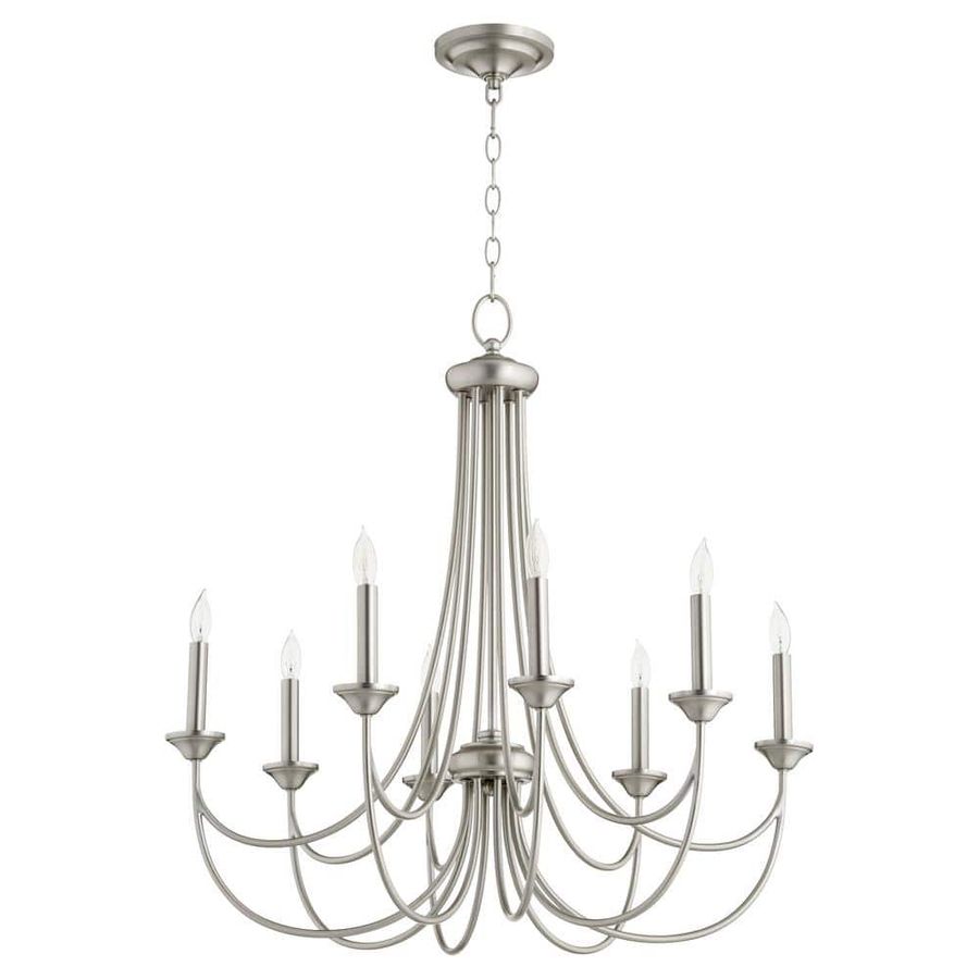 Quorum INTERNATIONAL Brooks 8-Light Satin Nickel Chandelier 6250-8-65 - The Home Depot added by hayley jones