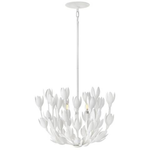 Hinkley Flora 20" Wide Plaster White Flower Chandelier - #638M5 | Lamps Plus added by Samantha Elizabeth