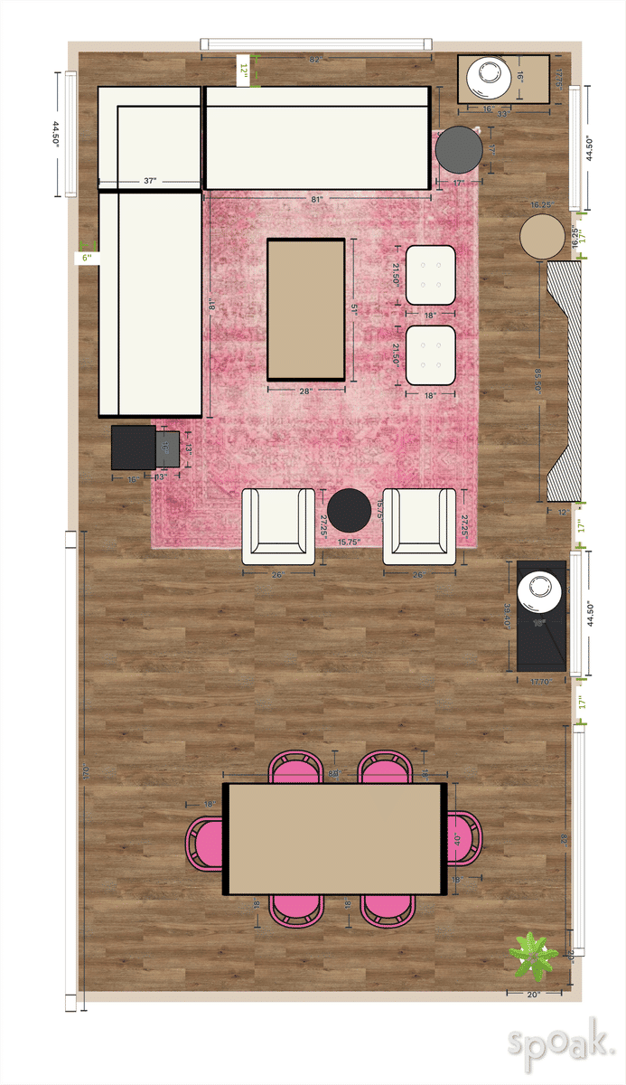 Living Room Layout designed by Angela Kurze