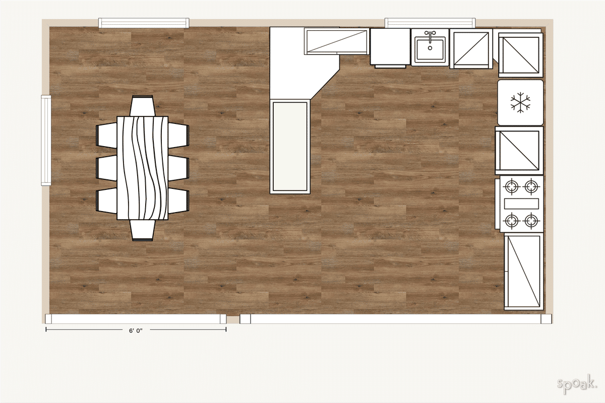Kitchen Layout designed by Allison A. Waite