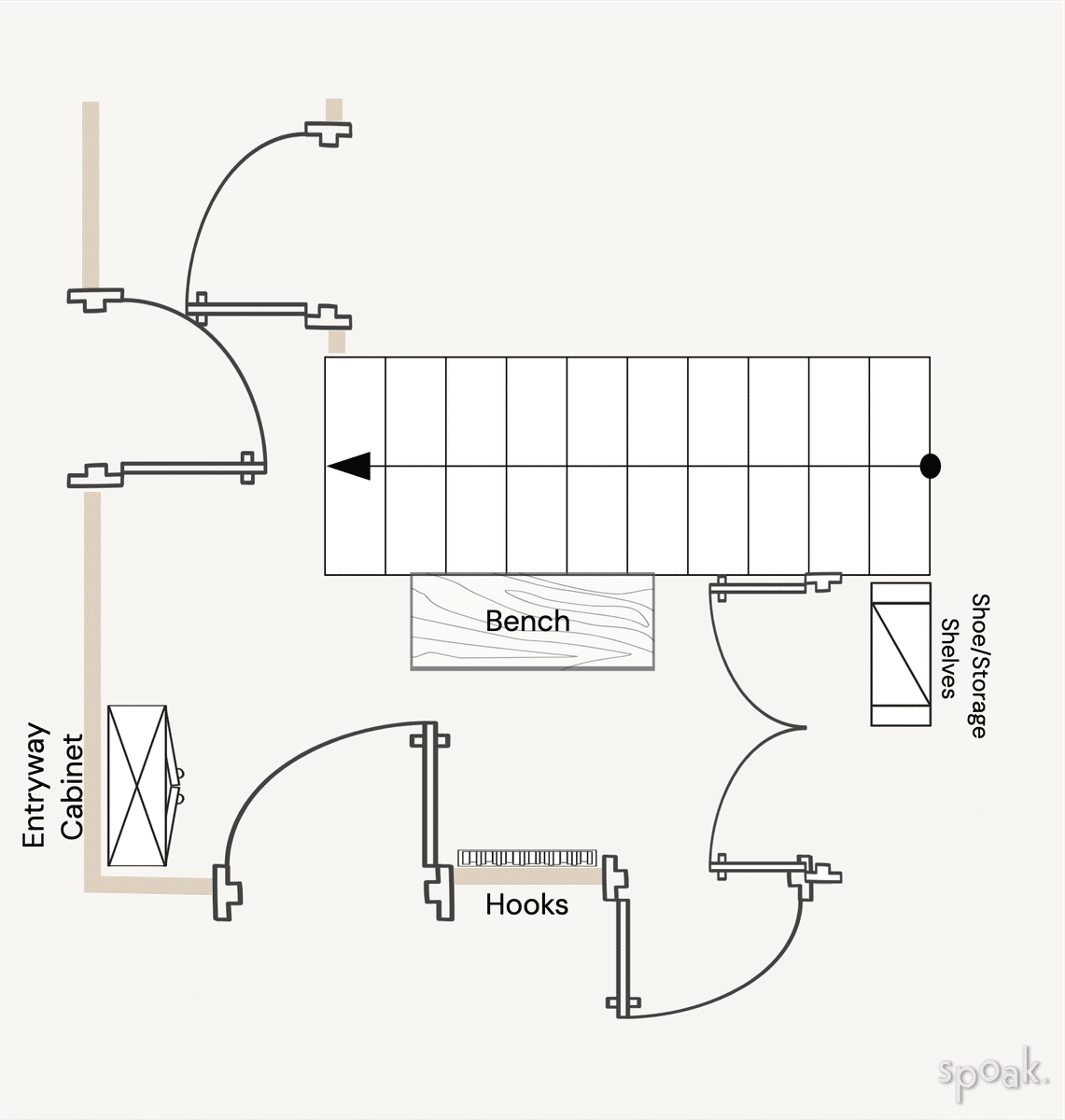 Hallway Plan designed by Kate Lynn Nemett