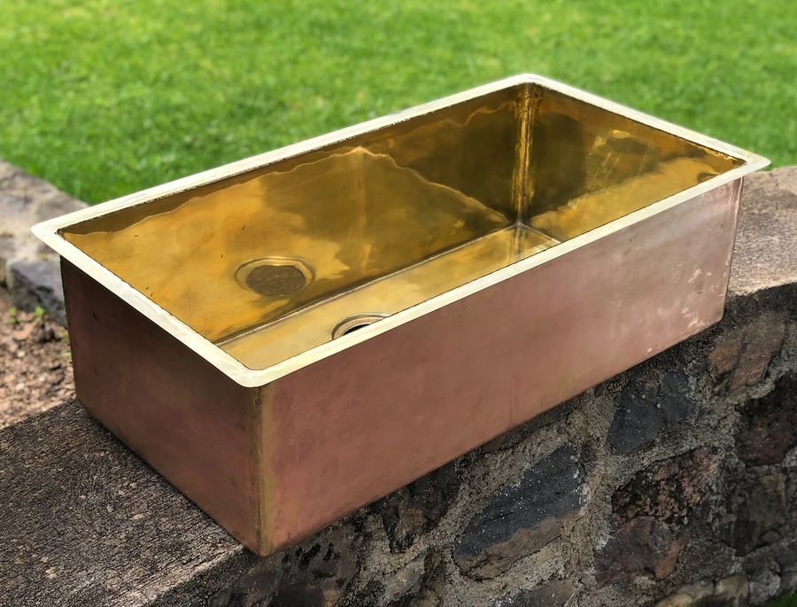 Santa Clara Brass Non Hammered Kitchen / Butler /london Sink - Etsy added by Alexina Salinas